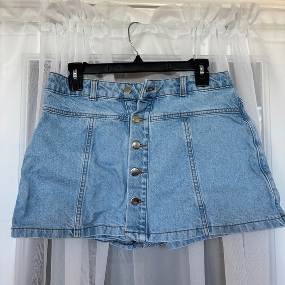 Gianni Bini - Denim High Rise Skort - Picture 1 of 6